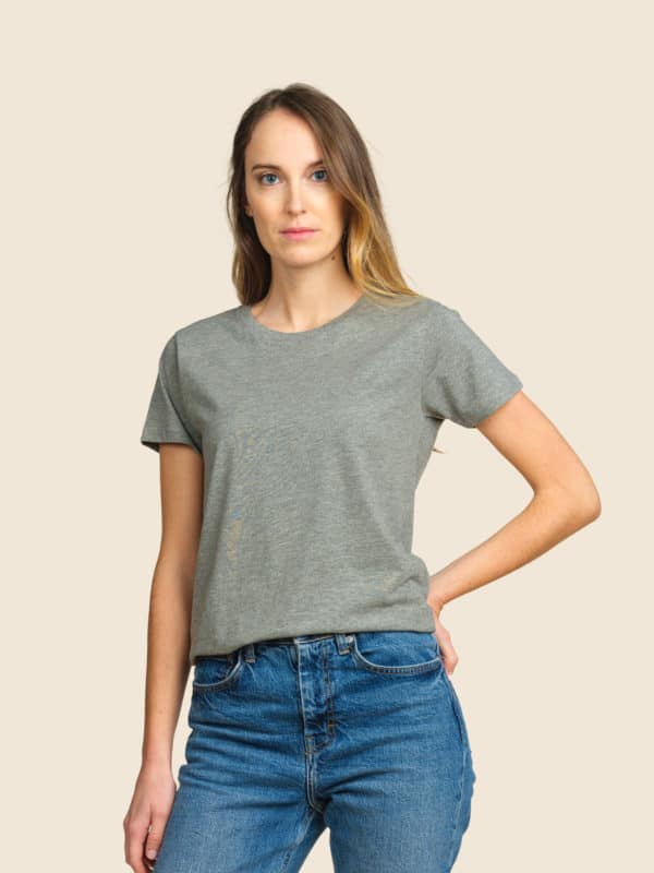 t-shirt léger gris femme personnalisable - Icone Design