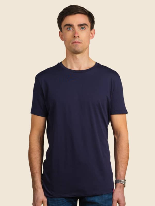 t-shirt bleu homme made in france personnalisable - Icone Design