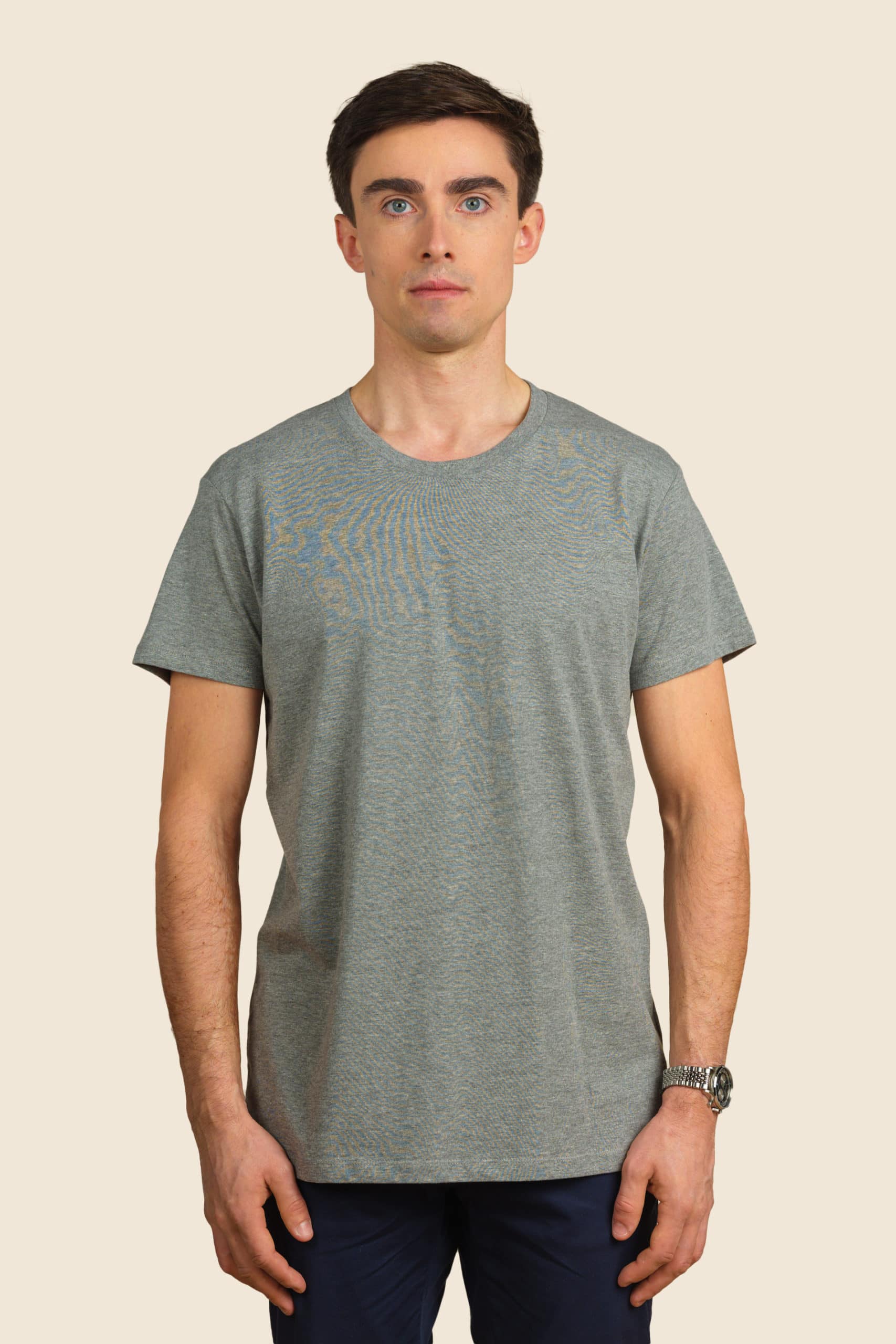 t-shirt léger gris homme personnalisable - Icone Design