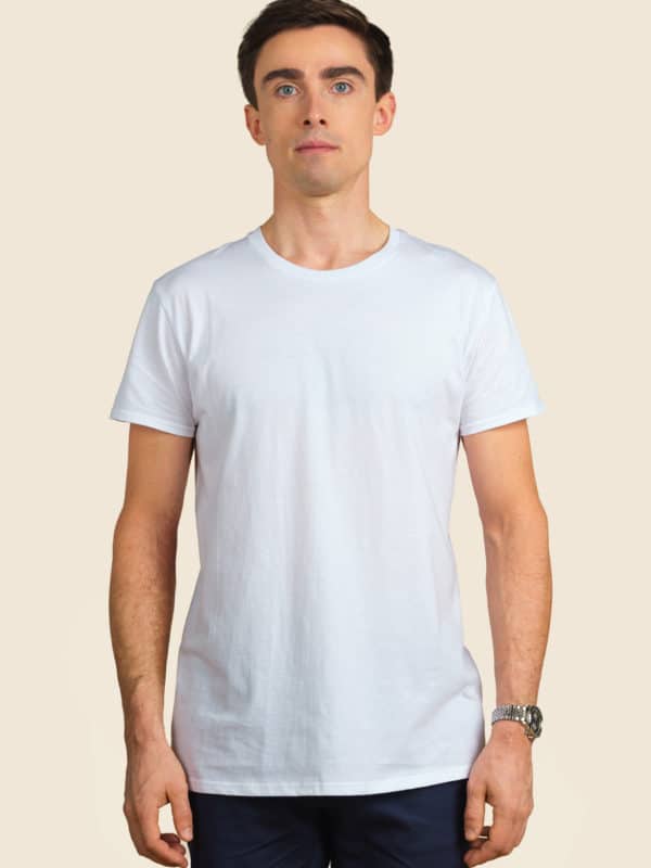 t-shirt bio léger blanc homme personnalisable - Icone Design