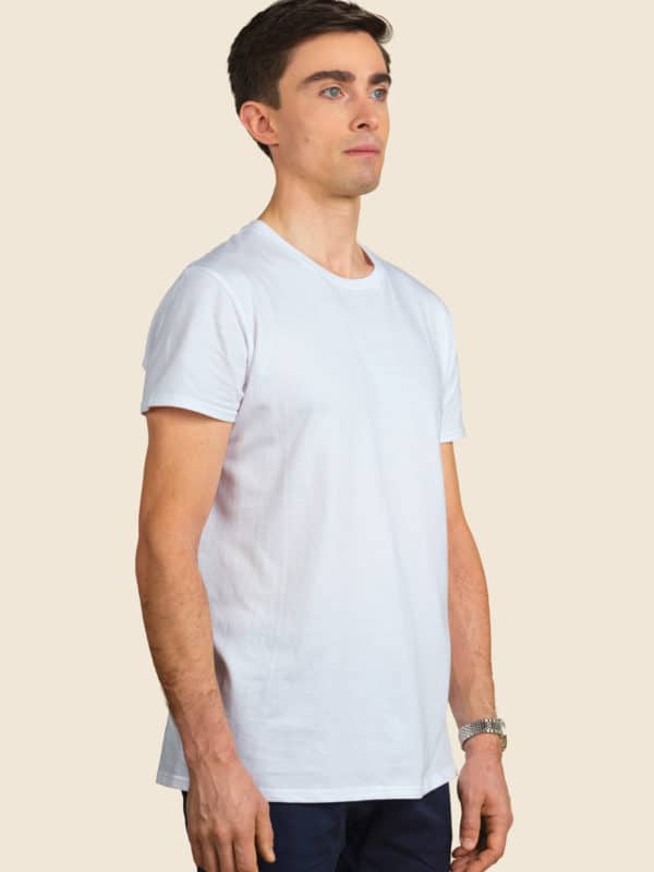 t-shirt bio léger blanc homme personnalisable - Icone Design