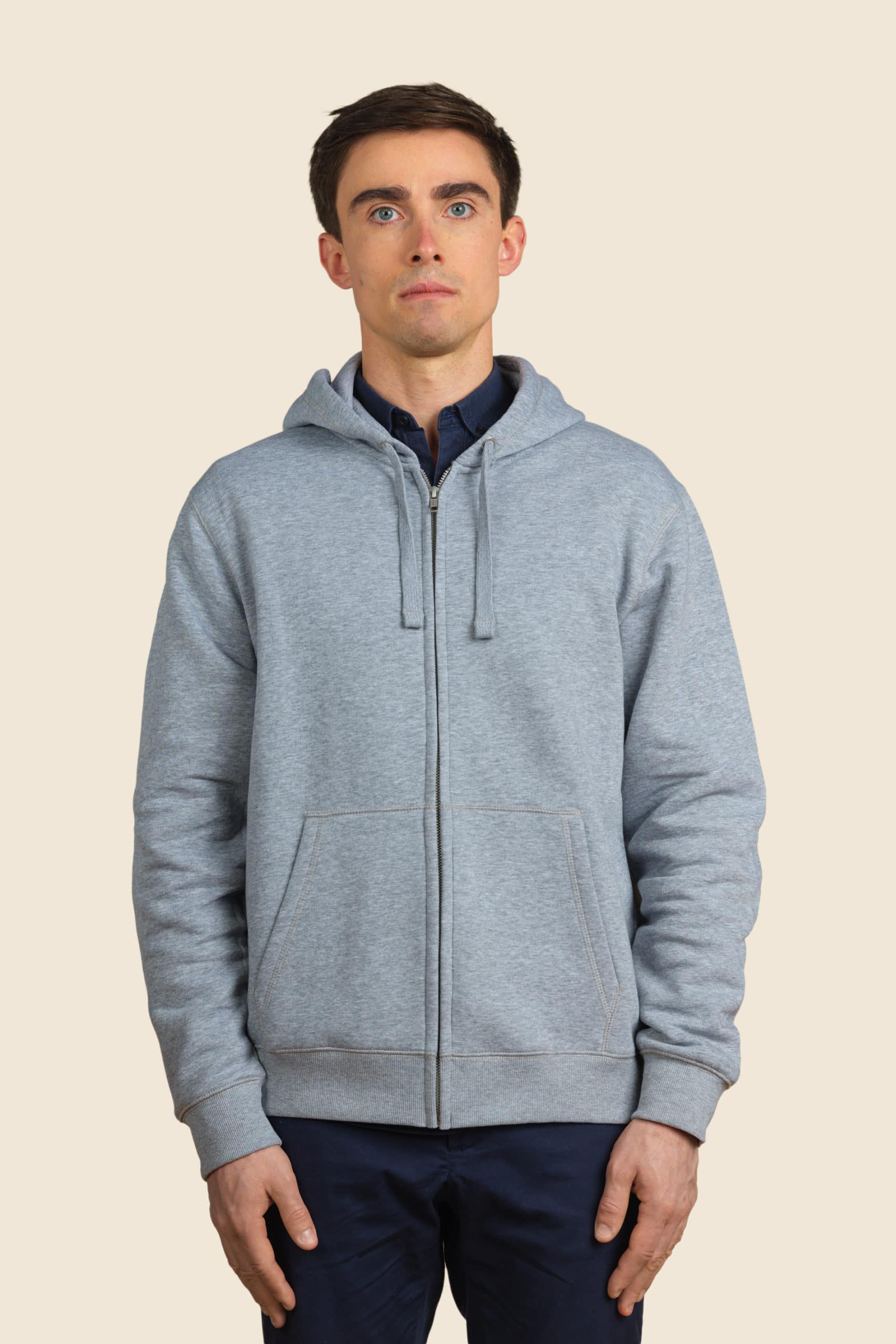 Sweat à Capuche Zippé Homme - Hoodie Streetwear Avec Poche - Décontracté